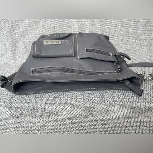 Rosetti Gray Crossbody Bag with Adjustable Strap - Picture 12 of 16